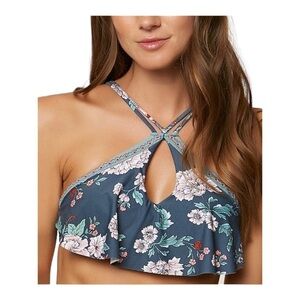 O’Neill James Hi-Neck Flounce Bikini Top/Hurley Moderate Coverage Bottom NWT